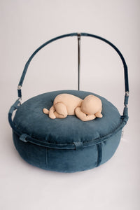 Beanbag with Built-In Backdrop Stand - Velour, Travel Size