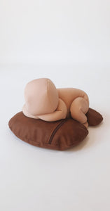 Beanbag with Built-In Backdrop Complete Set - Eco Leather, Travel Size